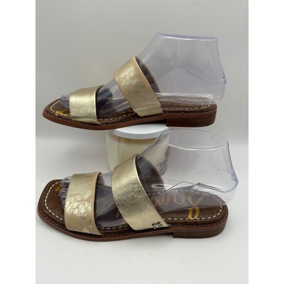 Sam Edelman Women's Haydee Slide Sandals Shoes Gold 5.5 Medium BHFO 9209 - Picture 3 of 7